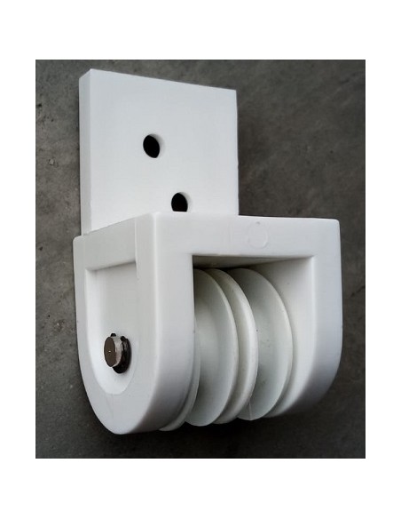 POLEA DOBLE NYLON EJE INOXIDABLE