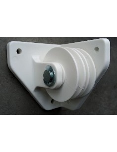 POLEA DOBLE BLANCA NYLON PARA ESQUINA< 2