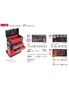 TROLLEY 3 MODULOS + 47 HERRAMIENTAS 2