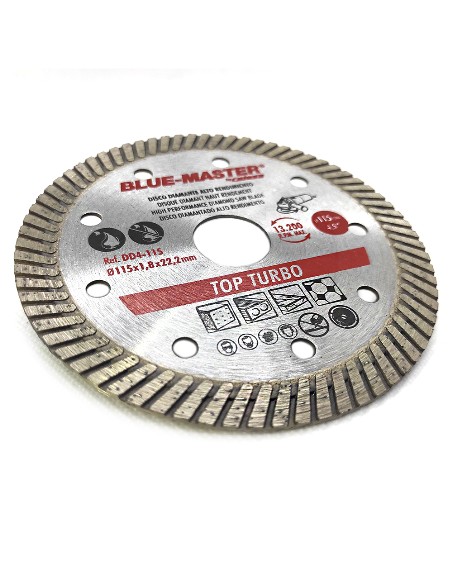 DISCO DIAMANTE TOP TURBO 115X1.8MM ALTO RENDIMIENTO DD4-1115<