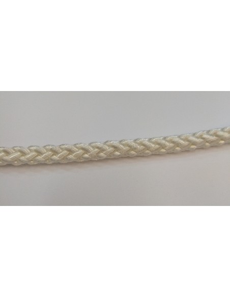 CUERDA CORDEL GRANITO NYLON TRENZADO 6MM  **BLANCA**  200METRO ALTA CALIDAD   