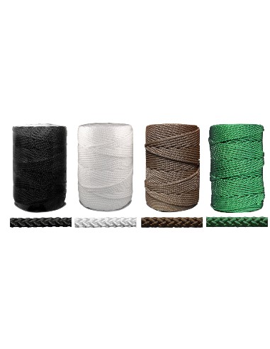CUERDA CORDEL GRANITO NYLON TRENZADO DE 4 ROLLO 200MTS ALTA CALIDAD COLOR BLANCO