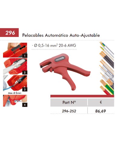 PISTOLA PELACAB.AUTOM. 0,5-16mm2 CUTPRO