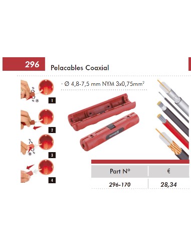 PELACABLE COAXIAL 4,8-7,5mm CUTPRO