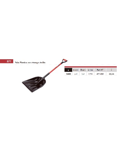 PALA DE PLASTICO M/ANILLA 460X360 L1020