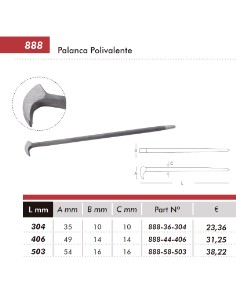 Palanca Polivalente 36X304 mm