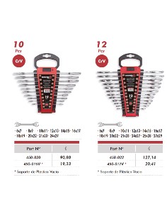 SOPORTE PLAS.LLAVES FIJAS10 PIEZAS VACIO