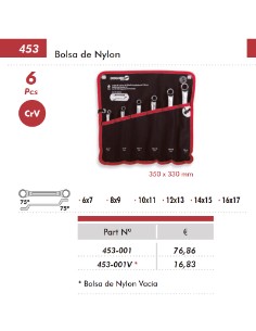 BOLSA DE NYLON 6PZAS VACIA