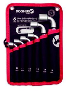 BOLSA DE NYLON 6PCS LLAVE PIPA ABIERTA