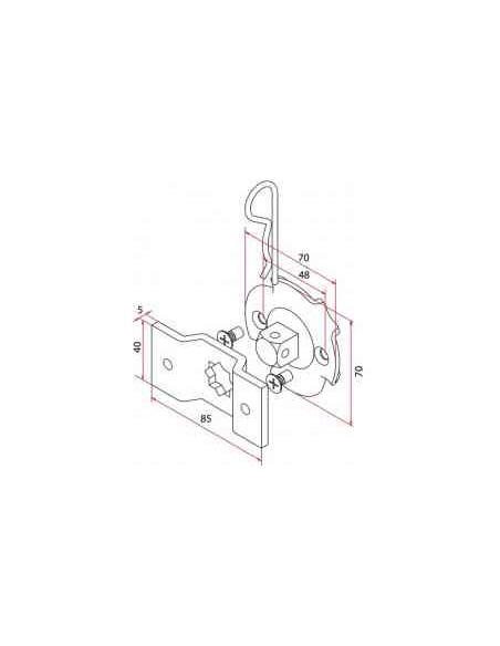 SOPORTE MOTOR SERIE 45 OBRA FAST CABEZA PLAST 2045005 - IDEMO