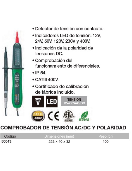 Comprobador de tensi