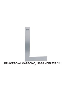Escuadra DIN 875/2 de acero al carbono, lisa 75 x 50mm 2