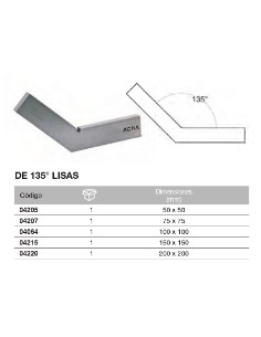 Escuadra Inox. de 135 2