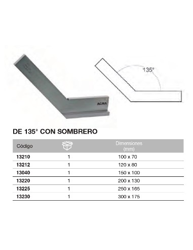 Escuadra Inox. de 135