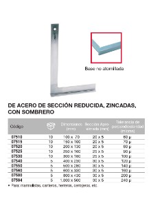 Escuadra de acero de secci 2