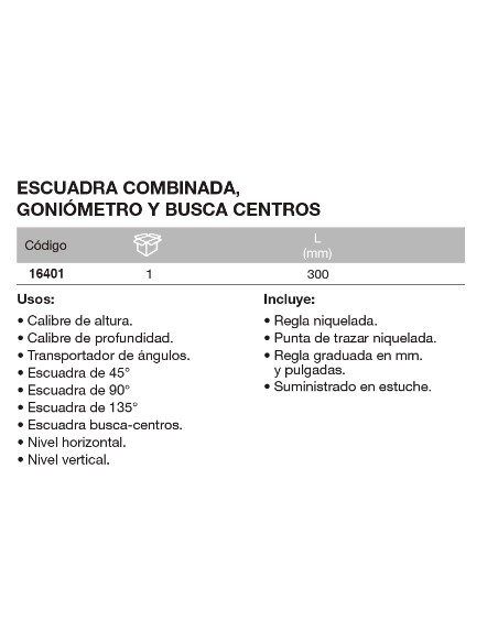 Escuadra combinada, goni