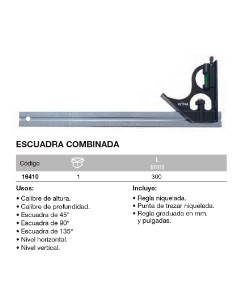 Escuadra combinada 300mm 2