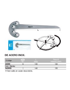 Escuadra busca centros de acero inox. Para  2