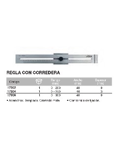Calibre para trazado regla con corredera 0-250mm 2