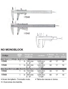 Calibre no monoblock con tornillo de fijaci 2
