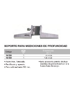 Soporte para mediciones de profundidad 100 x 8mm 2