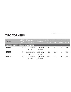 Calibre tipo tornero acero inox. cromado mate, templado 200 x Boca 60 2