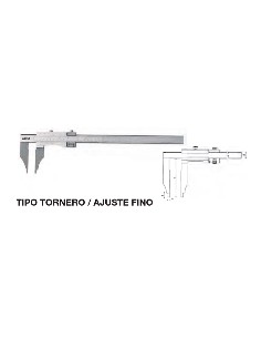 Calibre tipo tornero ajuste fino acero inox. cromado mate, templado 300 x Boca 90 2
