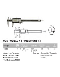 Calibre digital con rodillo con protecci 2