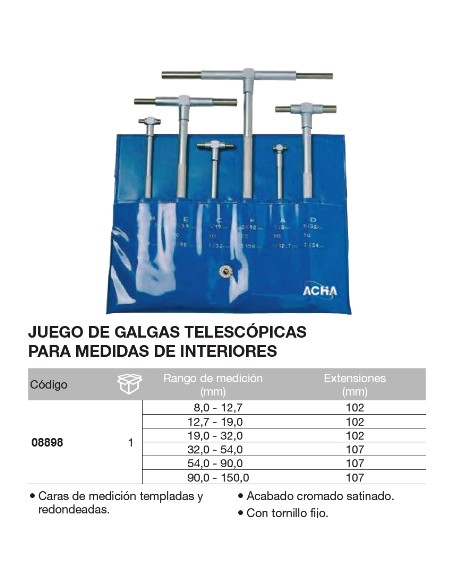 Juego de galgas telesc
