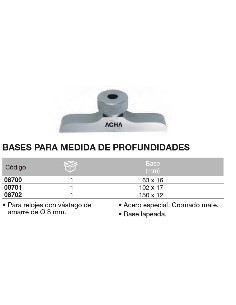 Base para reloj comparador, para medida de profundidades 63 x 16mm 2
