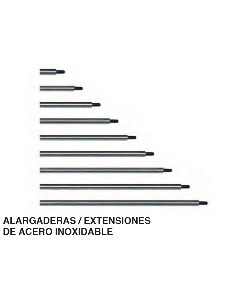 Alargaderas / Extensiones de acero inox. 100mm 2