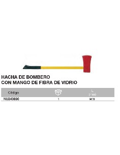 Hacha de Bombero con mango NUPLA 900mm 2