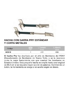 Hacha con garra  PRY est 2